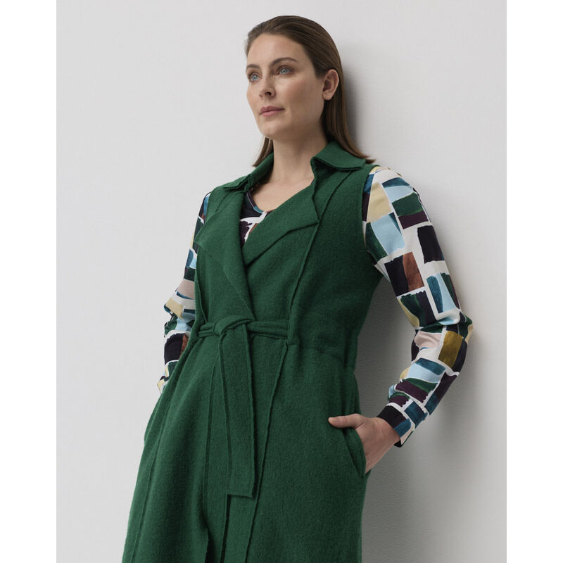 Marco Polo Belted Boiled Wool Vest image number 5